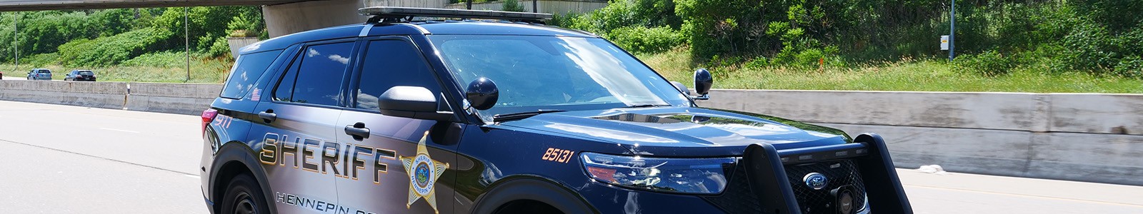Sheriff SUV shown outside on a summer day